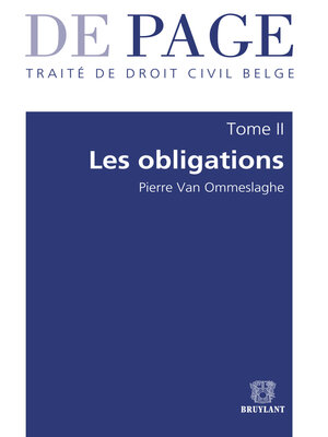 cover image of Traité de droit civil belge – Tome II